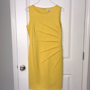 Calvin Klein Yellow Formal Dress